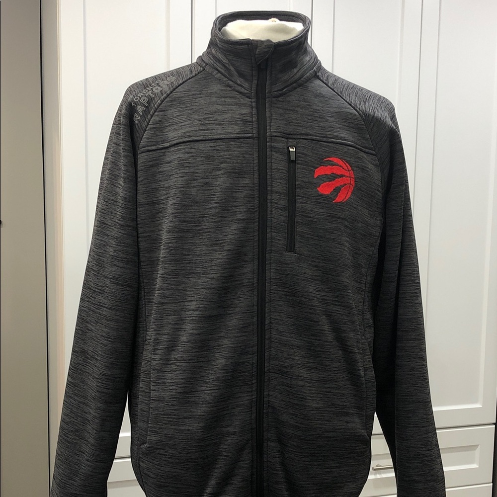 🏀NBA GIII by Carl Banks – Toronto Raptors Track Jacket | Men’s L | Black / Gray